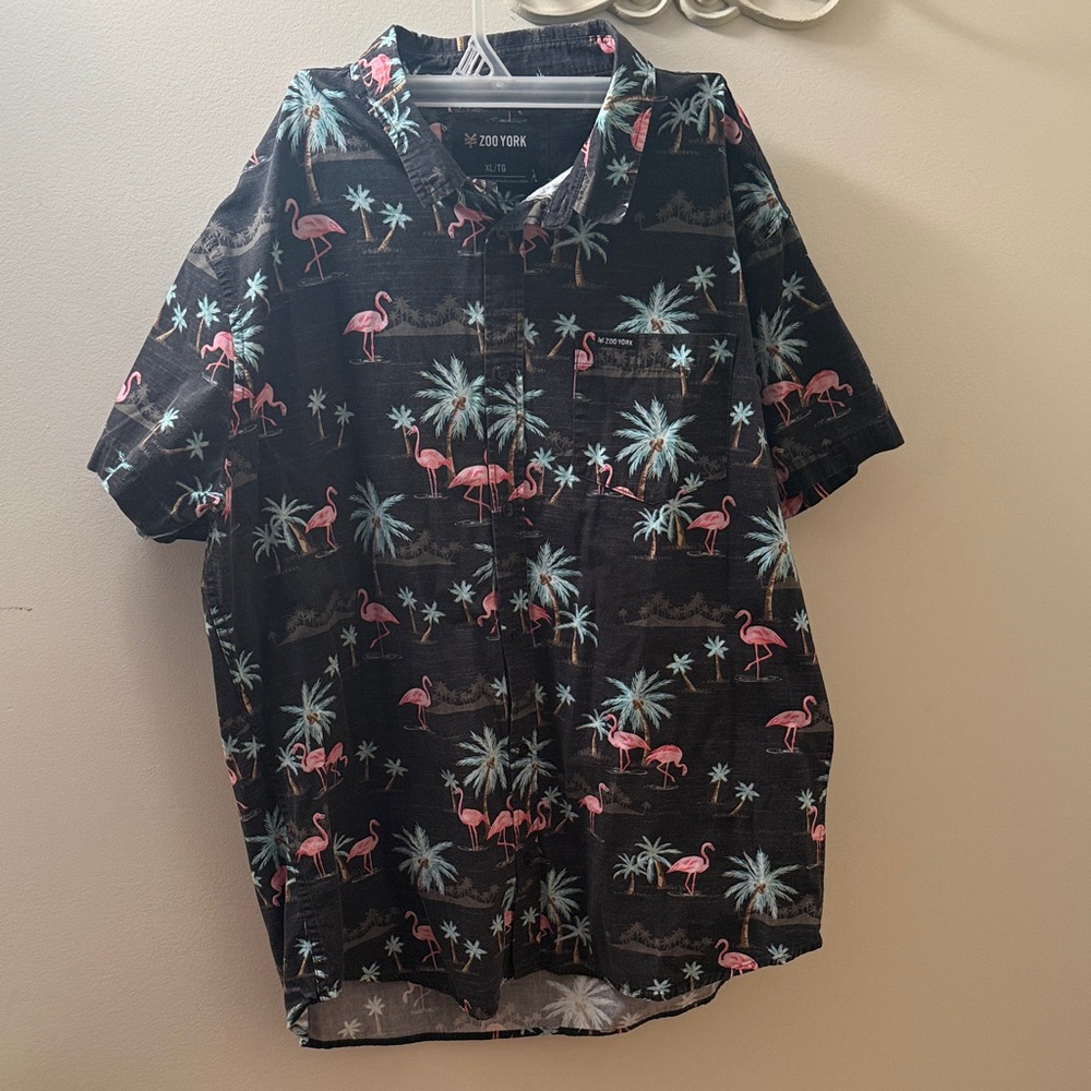 Fun Flamingo 🦩 button down shirt
